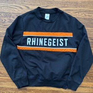 RHINEGEIST BREWERY BEER JUNGLE CAT SWEATSHIRT Black and Orange sweatshirt